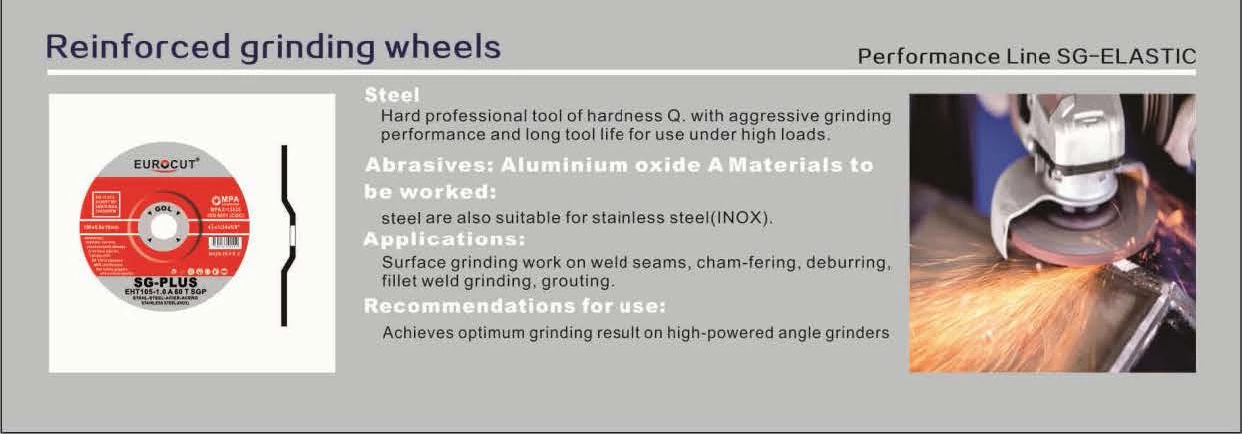 خط الأداء SG-ELASTIC (عجلات الطحن المقواة)
